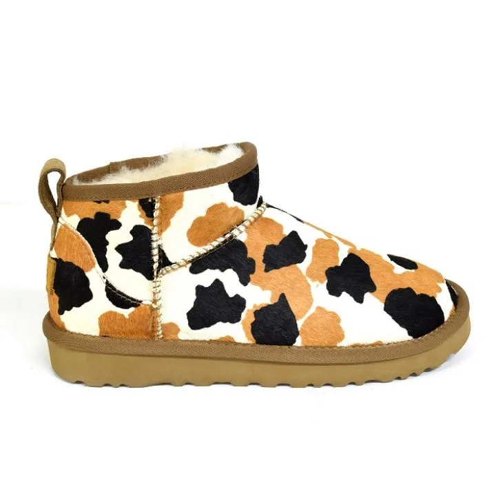 Classic Ultra Mini Cow Print Chestnut