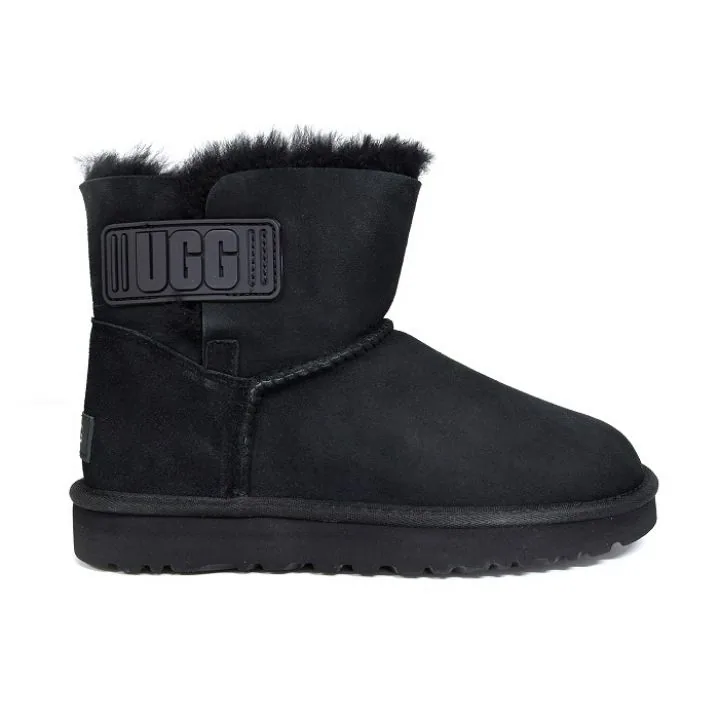 Mini Bailey Logo Strap Suede Black