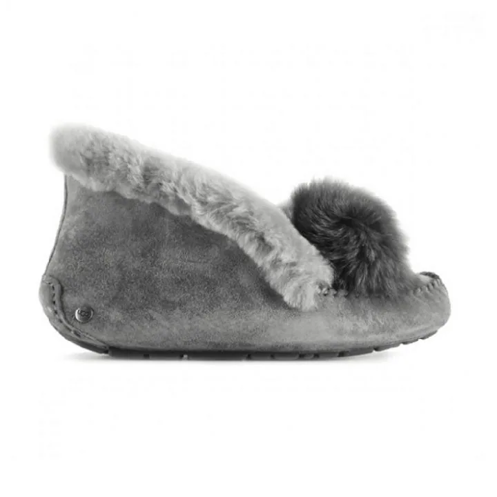 Женские мокасины Ugg Alena Pom-Pom Grey