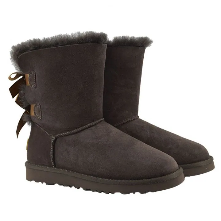 Женские угги Ugg Bailey Bow II Chocolate