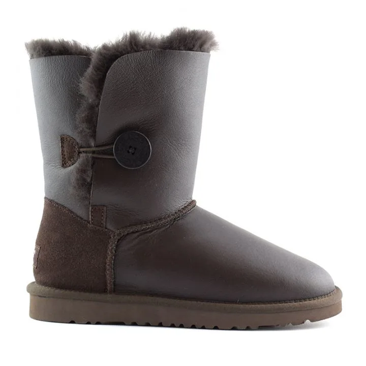 Женские угги Ugg Bailey Button Metallic Chocolate