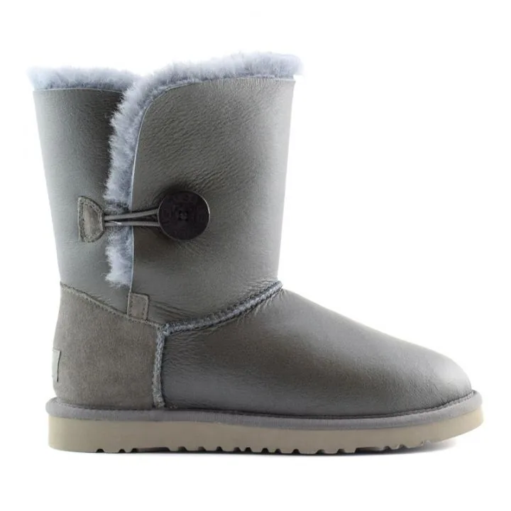 Женские угги Ugg Bailey Button Metallic Grey