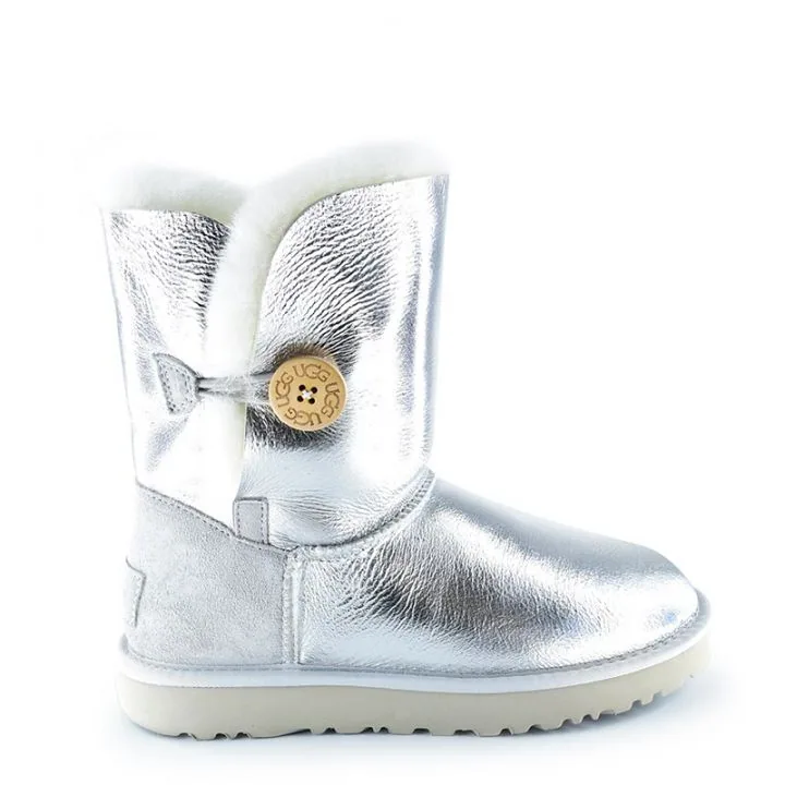 Женские угги Ugg Bailey Button Metallic Silver