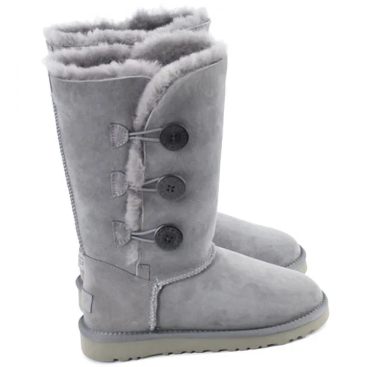Женские угги Ugg Bailey Button Triplet II Grey