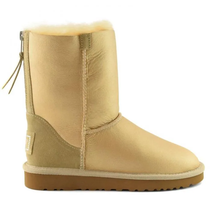 Женские угги Ugg Classic Short ZIP Soft Gold