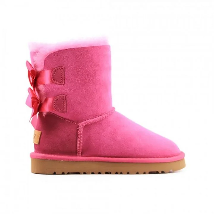 Детские угги Ugg Kids Bailey Bow II Fucsia