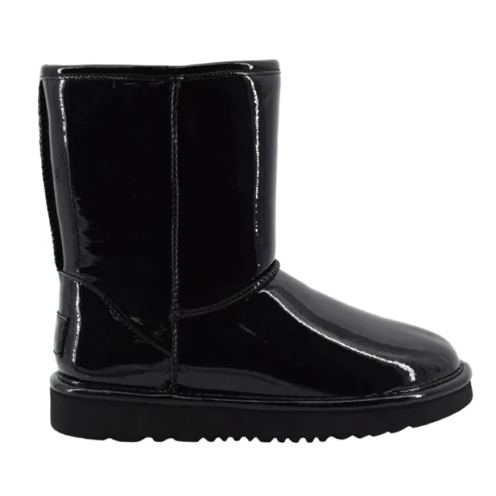Женские угги Ugg Сlassic Short PATENT II Black