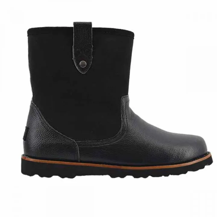 Мужские ботинки Ugg Mens Stoneman Black Leather Suede