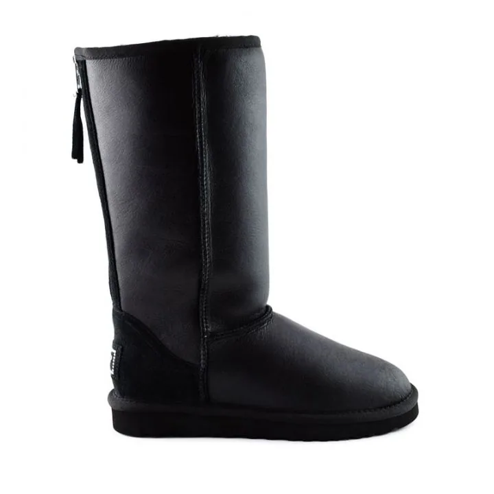 Женские угги Ugg Tall Zip Metallic Black