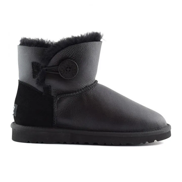 Женские угги Ugg Womens Bailey Button Mini Metallic Black